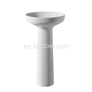 Lavabo de pedestal de resina de piedra para baño